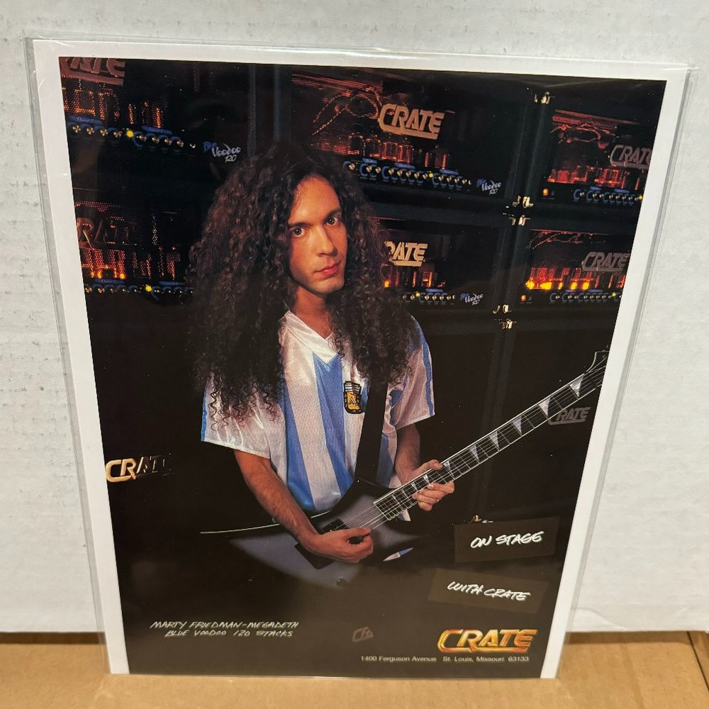 Marty Friedman of Megadeth - Crate Amps - 1996 Print Advertisement